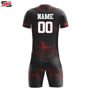 2025 nouveau meilleur prix maillot de football équipe et joueur hommes vêtements de sport adulte jouant au football uniforme ensemble personnalisé noir jaune Sublimation - Product Image 4