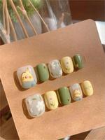 Vente chaude Belle Fille Appuyez Sur Les Ongles 3D Animal Cuty Conception En Gros Faux Ongles