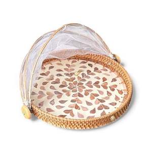 ฝาครอบอาหารสไตล์คลาสสิกทำจากเปลือกหอยมุกธรรมชาติสำหรับโต๊ะอาหาร ป้องกันอาหารและตกแต่งภายใน นำเข้าจากเวียดนาม - Product Image 5