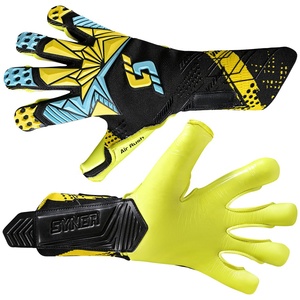 Gants de gardien de but de football professionnels en latex tricoté pour l'entraînement sportif et les matchs, offrant une protection optimale. - Product Image 6