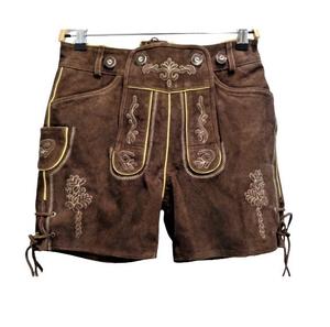 Shemax 2023 Hot Selling High Quality Custom Wholesale Classic Men <b>Women</b> Unisex Denim Jeans Leather Trachten Short <b>Lederhosen</b> - Product Image 1
