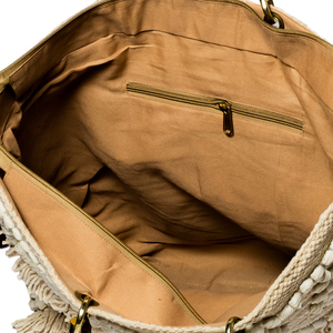 Bohemian National Style Large Capacity <b>Handbag</b> Thread Design <b>Unique</b> Style Premium Design Fashion Women Handmade Bag - Product Image 4