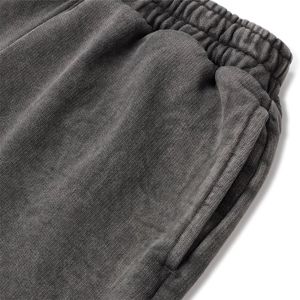 Pantalons de survêtement à jambe droite en éponge pour hommes pantalons de survêtement pour hommes pantalons de survêtement lavés avec logo personnalisé - Product Image 4