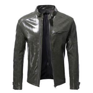Nueva llegada precio barato calidad superior capucha chaqueta de cuero personalizado hombres moda chaqueta de cuero Pakistán hecho moda chaqueta de cuero - Product Image 1