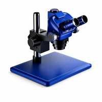 Microscope stéréoscopique optique avancé avec imagerie à champ plat, rapport de zoom 1:8,5 pour le contrôle qualité industriel
