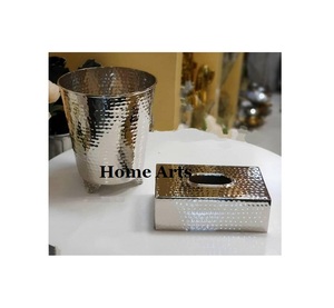 Papelera de reciclaje de hierro y acero con caja de pañuelos, tamaño personalizado, forma redonda, cubo de basura, cubo de basura para uso en hoteles - Product Image 6