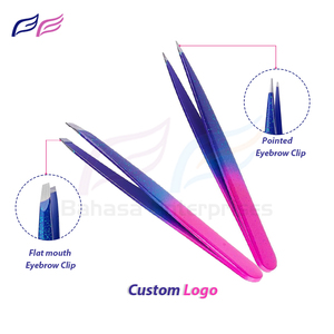 <b>Glitter</b> Color Brow Tweezers Eyebrow Custom Color Durable Beauty Tweezer Private Label Cosmetic Tools Manufacturer OEM ODM - Product Image 3