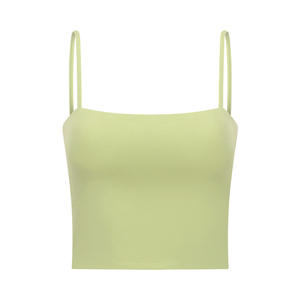 Camiseta de entrenamiento de algodón personalizada para mujer, Top corto de gimnasio para correr, camisetas sin mangas deportivas para Yoga - Product Image 5