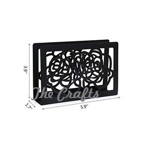 Porte-serviettes décoratif en fer noir pour restaurant, design feuille, de qualité supérieure - Product Image 4