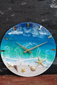 Reloj de Pared de Resina Epoxi Impresionante, Tamaño Personalizado, Diseño Moderno Hecho a Mano, Funciona con Pilas, Decoración para el Hogar, Muebles para Bodas - Product Image 6
