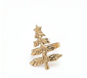 Nouveau rond de serviette d'arbre de Noël en métal pour la décoration de table de Noël/fête - Product Image 5