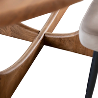 Table à manger pliante en bois massif de forme ovale, design tendance, facile à déplacer, pour hôtel, restaurant, café, salle à manger à domicile