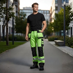 Wholesale Lightweight Cotton Unisex Clothing Hi Vis Safety Workwear Trousers Pants High Quality Customized Road Safety - Product Image 5