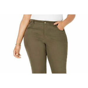 Jeans slim fit da donna Style & Co Plus Size con controllo pancia, colore oliva, taglia 24W - Product Image 3