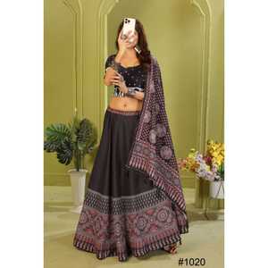 Colecciones Nuevo lanzamiento Real Modeling Cotton Lehenga Heavy Rayon Stitched Lengha para bodas - Product Image 3