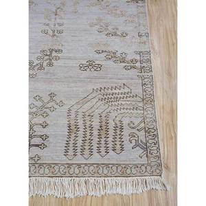 Viscaya Classic Ivory Hand Knotted Afghan Wool <b>Rugs</b> Medallion Kilim Style for Home Use-Model Ea-3106 - Product Image 4