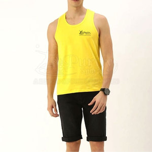 เสื้อกล้ามออกกำลังกายผู้ชาย แห้งเร็ว คุณภาพสูง ขายดี ผลิตจากผ้าถักเนื้อแน่น พร้อมโลโก้ด้านหน้า - Product Image 1