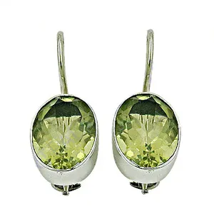 Pendientes de Plata 925 con Cuarzo Limón de Art Palace, Chapados en Oro Rosa, Certificados por Terceros, para Mujer, Ideales para Bodas y Fiestas - Product Image 3