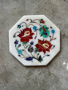 Sous-verres en résine d'inspiration agate faits à la main Sous-verres en époxy tourbillon classique avec boîte-cadeau Sous-verres en pierre - Product Image 4