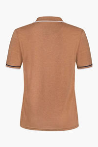 T-shirt de polo US pour hommes poids lourd en gros avec logo personnalisé et épaule tombante en coton - Product Image 3