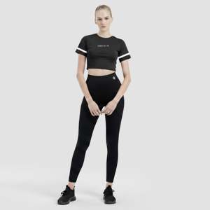 Black Knitted Fabric <b>Top</b> with Letter Decoration Elegant Balance Design - Product Image 4