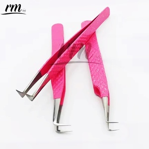 RMI rose paillettes couleur botte Volume pince à cils Pakistan fait pince à épiler personnalisée de haute qualité pour Extension de cils durable - Product Image 6