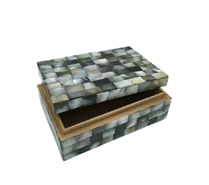 Mother of <b>Pearl</b> Storage Box With Cover Handle Home Decor Box <b>Top</b> Demanding - Product Image 1