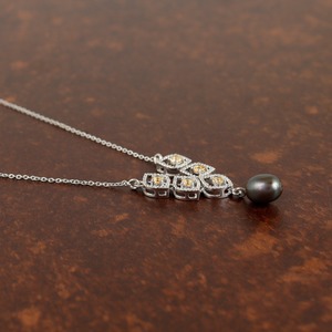 สร้อยคอจี้เงินแท้ดีไซน์เรขาคณิตประดับมุกธรรมชาติ |   เครื่องประดับทำมือที่มีเอกลักษณ์ - Product Image 2