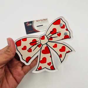 Pestañas Acrílicas Decorativas con Forma de Corazón Rojo, Mariposa y Flor, Reutilizables, Personalizables, Impresión OEM, Venta al por Mayor - Product Image 6