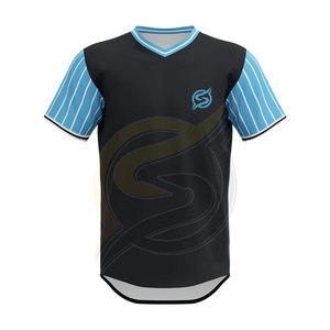 Maillot de Baseball avec motif solide, Logo personnalisé et étiquette sur pied, vente en gros, - Product Image 5