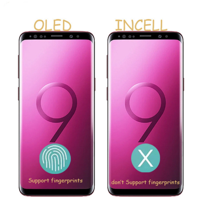 Elekworld Incell OLED Screen with Frame for Samsung S9 Plus LCD SM G965 Touch Screen AMOLED Display Assembly Replacement