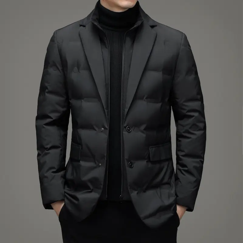2022 Winter New Men's Suit Down Jacket Young And Middle-Aged Business Casual Jacket Men's Down Jacket Suits