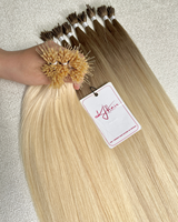 Ekstensi Rambut Manusia KFhair Wholesale Silky Straight 100% Raw Virgin Nano Ring, Panjang 8"-32", 100g, Micro-Link, Rambut Vietnam