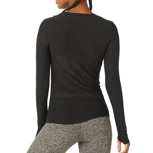 2023ที่มีคุณภาพสูงที่ไร้รอยต่อออกกำลังกายโยคะสูทสำหรับผู้หญิงแขนยาวเสื้อโยคะ - Product Image 6