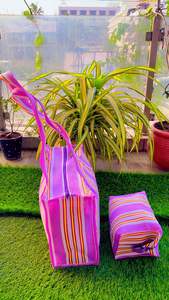 Nylon Recycled <b>Woven</b> PP Eco-friendly Shopping <b>Bags</b> With Cosmetic Pouch Sustainable Recycled Polypropylene Recycled Made in India - Product Image 3