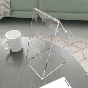 Support de tablette moderne en acrylique transparent pour bureau, support universel élégant pour iPad, Galaxy Tab, appareils autonomes pour la vente au détail - Product Image 5