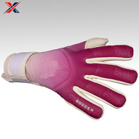 Professionelle Fußball-Torwarthandschuhe für Erwachsene und Kinder Neues Design Latex-Finger Leder-Material Verstellbares Handgelenk Wasserdicht