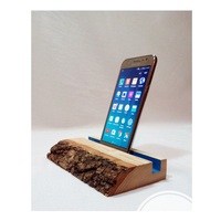 Support de téléphone portable en bois foncé moderne et luxueux, maintient le smartphone en toute sécurité, visionnage mains libres, recharge, accessoire de décoration de bureau