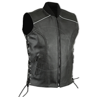 Chalecos de cuero OEM para hombres y mujeres Moda personalizada y estilo motorista