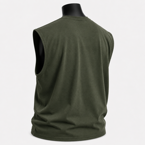 Camiseta sin mangas de algodón con estampado gráfico para hombre, estilo streetwear, top de verano - Product Image 5