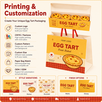 Boîte d'emballage pour tartelettes aux œufs personnalisées en gros Enten, boîte de boulangerie jetable en papier avec logo pour les pâtisseries