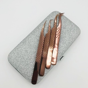 แหนบต่อขนตาสแตนเลสพลาสม่าโรสโกลด์ปรับแต่งได้ - Product Image 1