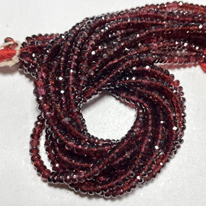 Mozambique ลูกปัดโกเมนเหลี่ยมเพชรพลอยทรงกลมขนาด4.5-5มม. ลูกปัดสีแดงธรรมชาติสำหรับเจาะตรงกลางเครื่องประดับลูกปัด - Product Image 3