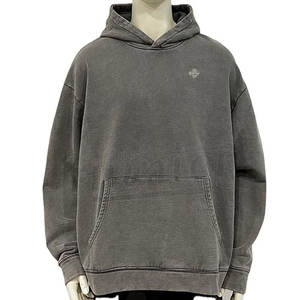 Acid Wash Hoodie Hombres Oversized Pullover Heavyweight Sudadera Vintage Streetwear Unisex Hoodie - Product Image 1