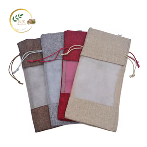 Hermosos diseños de alta calidad Bolsas de regalo para botellas de vino Precio de mercado relativamente bajo para productos textiles y de cuero - Product Image 1