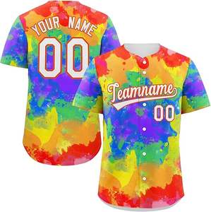 Maillot de baseball personnalisé unisexe pour adultes, vêtements de sport de qualité, design boutonné, manches courtes, affichage du numéro de nom, vierge - Product Image 2