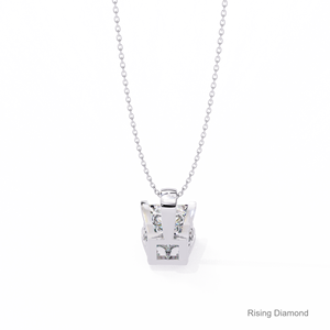 1,8 Ct Princess Cut Lab Grown Diamond Prong Set Colgante solitario/CVD Diamond White Gold Pendant/Regalo de aniversario para ella - Product Image 5