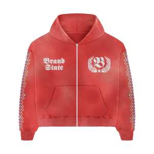 Collection d'automne personnalisé Flare Zipper ensembles d'entraînement femmes respirant écologique 100% coton lavé à l'acide Jogging survêtements - Product Image 5