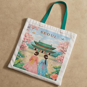 Sac fourre-tout en toile multicolore NATIONAL à ouverture et fermeture - Product Image 3