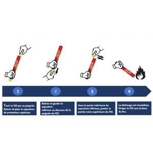 100 Second <b>Fire</b> Inhibitor Steel <b>Fire</b> Fighting <b>Tool</b> 32.8cm Length 3.3cm Diameter - Product Image 3